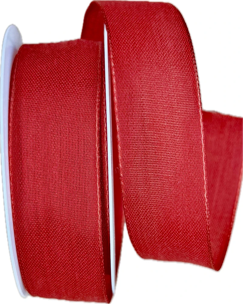 Bavlněná stuha CHANCE – Classic Red červená 25mm x 3m (5,-Kč/m)
