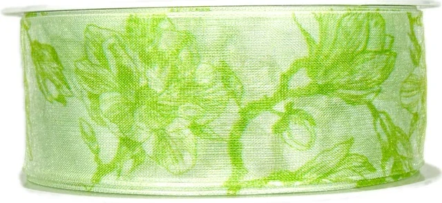 Stuha taftová MAGNOLIA GARDEN Fresh Green 40mm x 20m