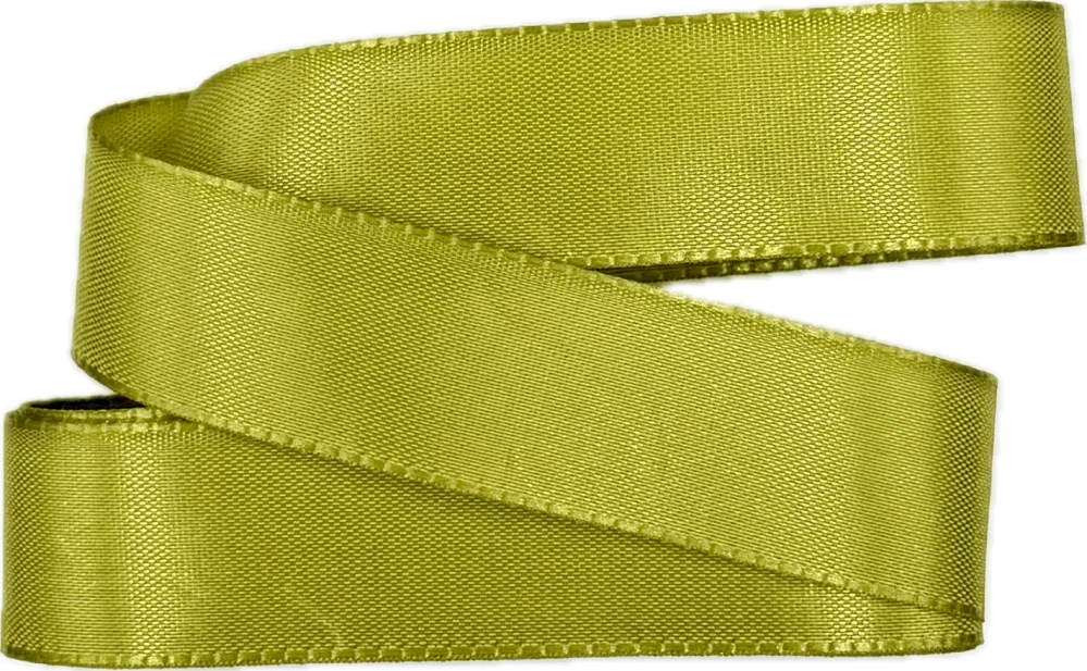 Stuha taftová Olive green olivově zelená 25mm x 3m (7,-Kč/m)