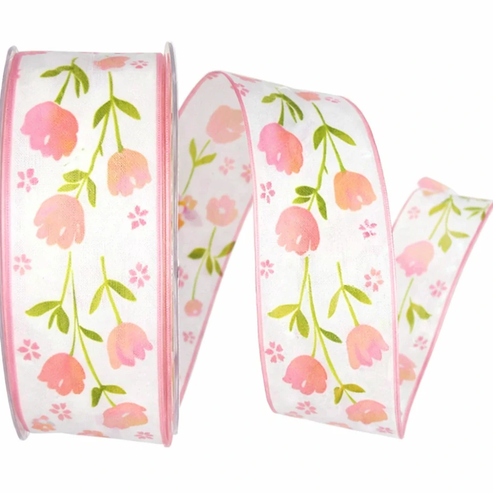 Stuha taftová PINK MEADOW 40mm x 20m
