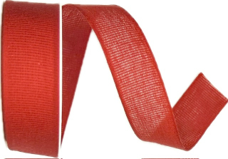 Stuha látková Nature Taft – Classic Red červená 25mm x 2m (9,-Kč/m)