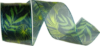 Stuha taftová BLACK JUNGLE černá průsvitná 40mm x 2m (15,-Kč/m)