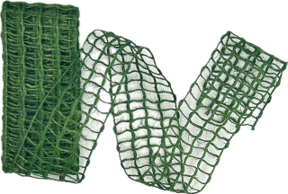 Síťovaná bavlněná stuha Nature Alma – Green 40mm x 2m (14,-Kč)