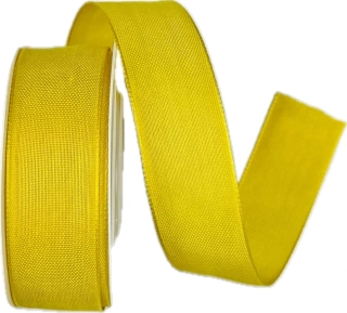 Bavlněná stuha CHANCE – Yellow Sun žlutá 25mm x 3m (6,-Kč/m)