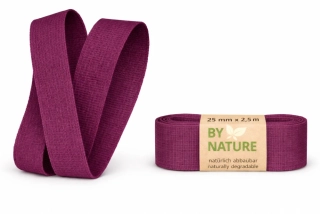 Stuha látková Nature Taft – Deep Lavender fialová 25mm x 2,5m
