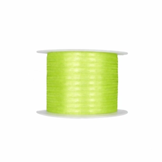 Tenká saténová stužka hráškově zelená 3mm x 10m (2,20 Kč/m)