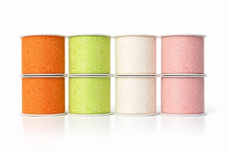 ART Déco Collection – Luxusní sada 8 ks taftových stuh s potiskem 40mm x 2m (12,50Kč/m)