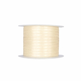 Tenká saténová stužka krémová 3mm x 10m (2,20 Kč/m)